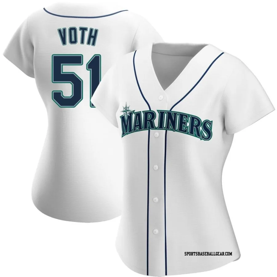 Austin Voth Women's Seattle Mariners White Authentic Home Jersey