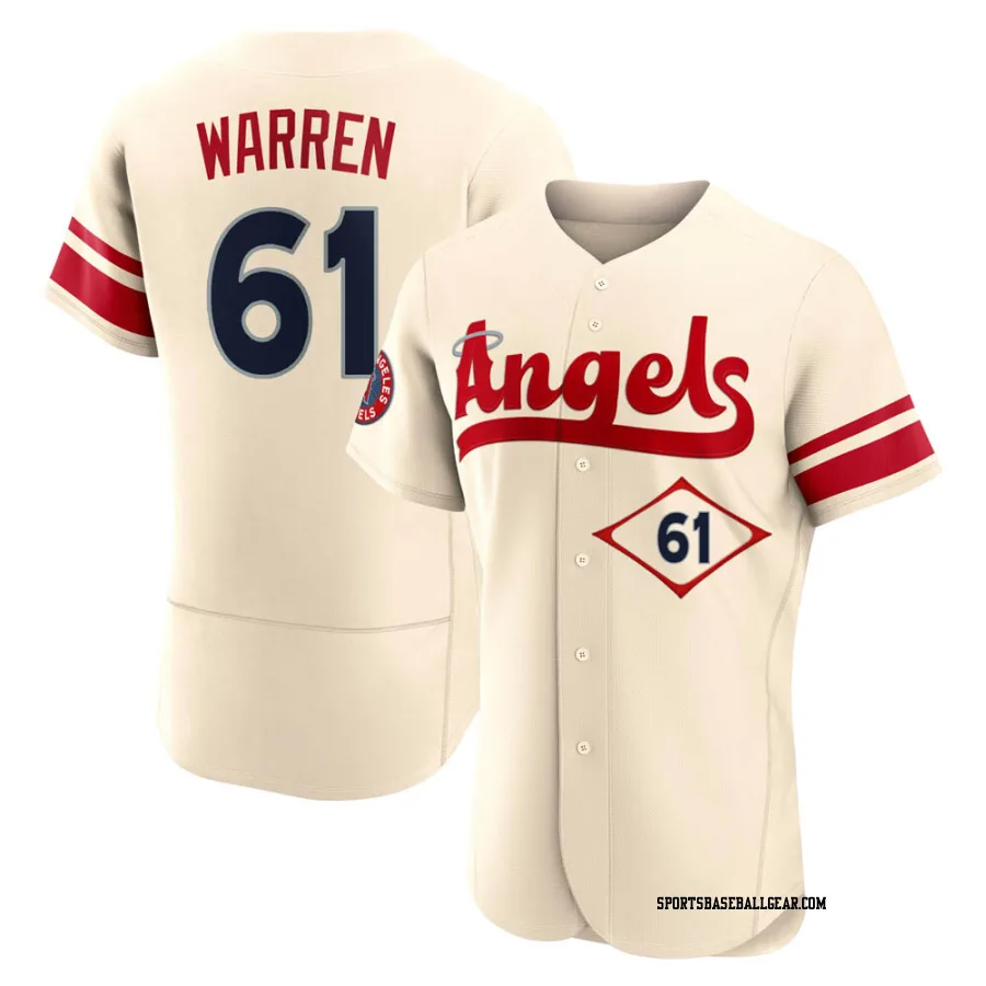 Austin Warren Men's Los Angeles Angels Cream Authentic 2022 City Connect Jersey