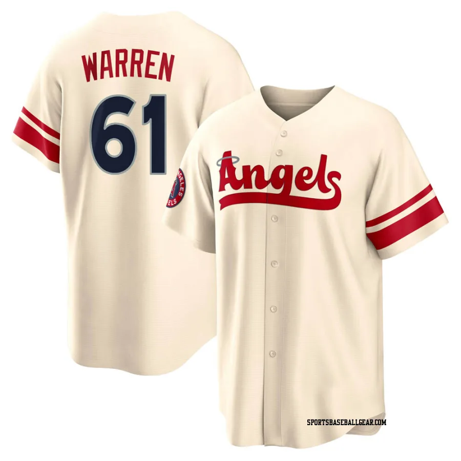 Austin Warren Men's Los Angeles Angels Cream Replica 2022 City Connect Jersey