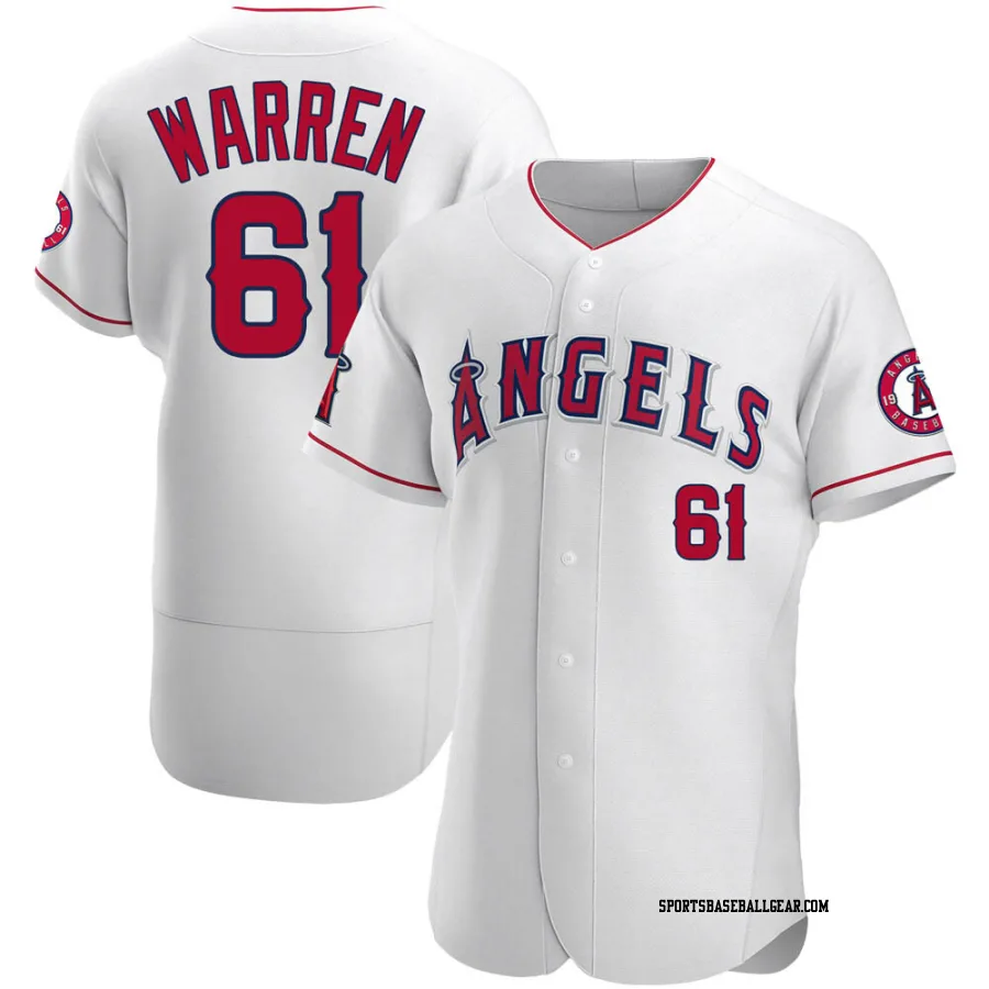 Austin Warren Men's Los Angeles Angels White Authentic Jersey