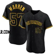 Austin Warren Men's San Francisco Giants Black Authentic Snake Skin City Jersey