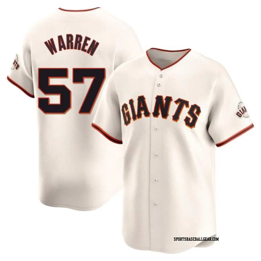 Austin Warren Men's San Francisco Giants Cream Limited Home Jersey