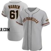 Austin Warren Men's San Francisco Giants Gray Authentic Road Jersey