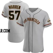 Austin Warren Men's San Francisco Giants Gray Authentic Road Jersey