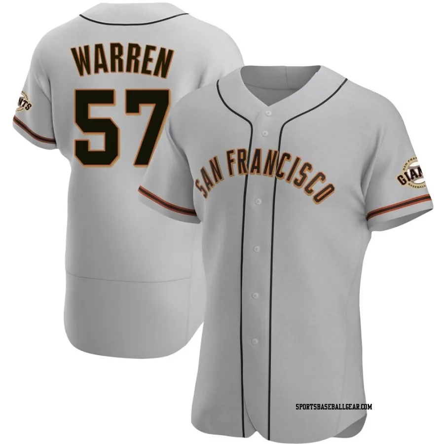 Austin Warren Men's San Francisco Giants Gray Authentic Road Jersey