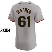 Austin Warren Men's San Francisco Giants Gray Elite Road Jersey