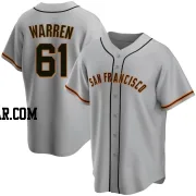 Austin Warren Men's San Francisco Giants Gray Replica Road Jersey