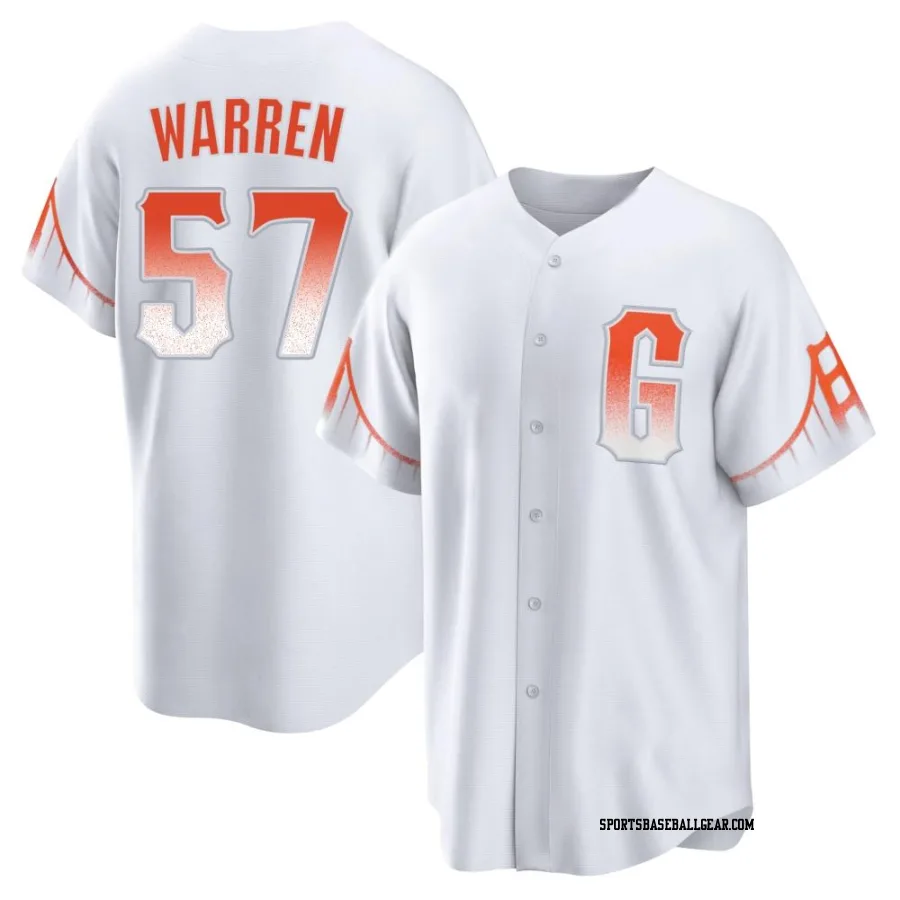 Austin Warren Men's San Francisco Giants White Replica 2021 City Connect Jersey