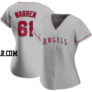 Austin Warren Women's Los Angeles Angels Authentic Silver Road Jersey