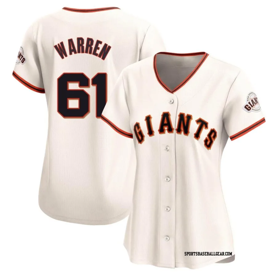 Austin Warren Women's San Francisco Giants Cream Limited Home Jersey