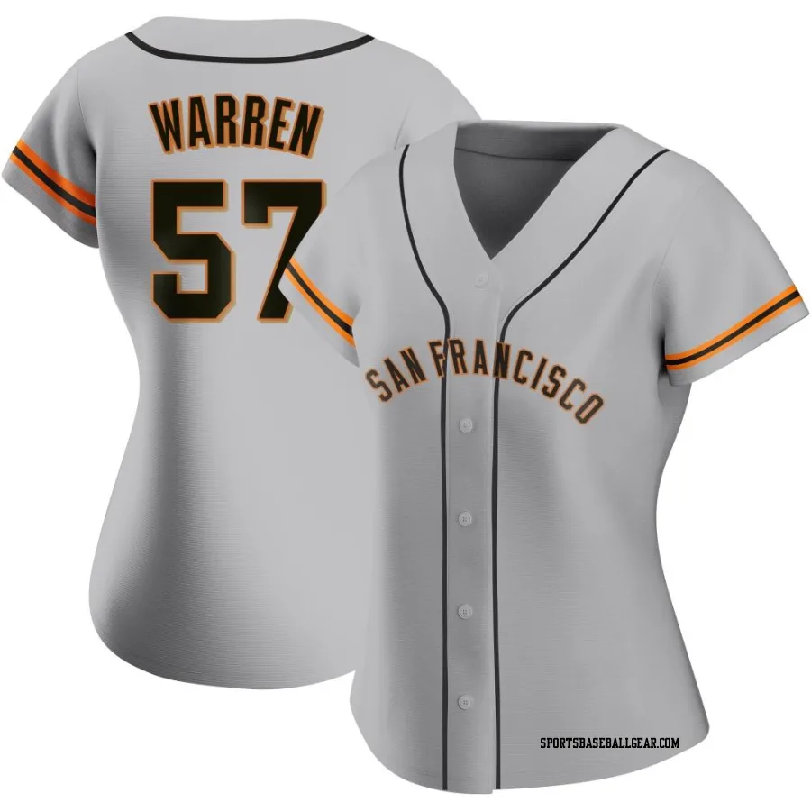 Austin Warren Women's San Francisco Giants Gray Authentic Road Jersey