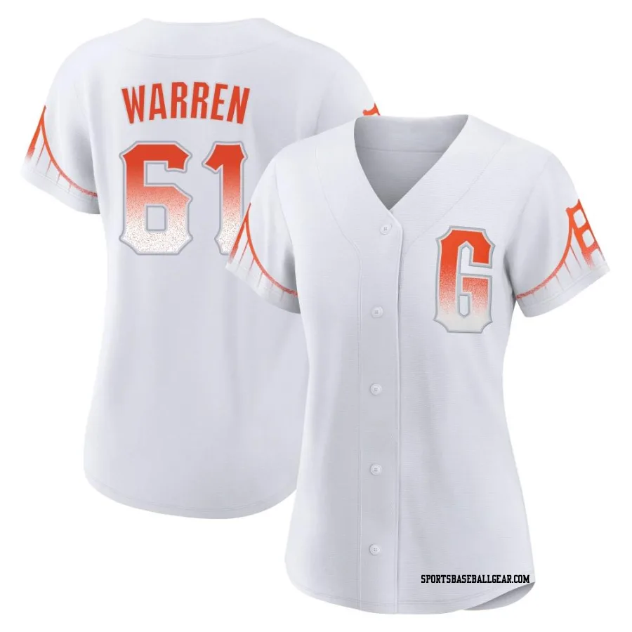 Austin Warren Women's San Francisco Giants White Authentic 2021 City Connect Jersey