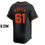 Austin Warren Youth San Francisco Giants Black Limited Alternate Jersey