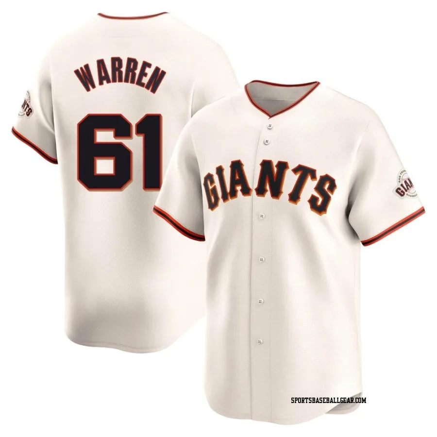 Austin Warren Youth San Francisco Giants Cream Limited Home Jersey