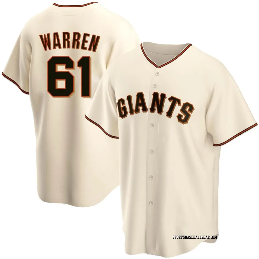 Austin Warren Youth San Francisco Giants Cream Replica Home Jersey