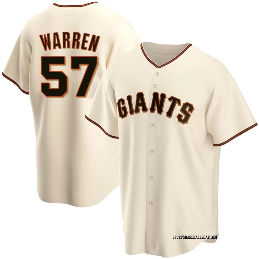 Austin Warren Youth San Francisco Giants Cream Replica Home Jersey