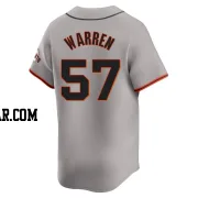 Austin Warren Youth San Francisco Giants Gray Limited Away Jersey