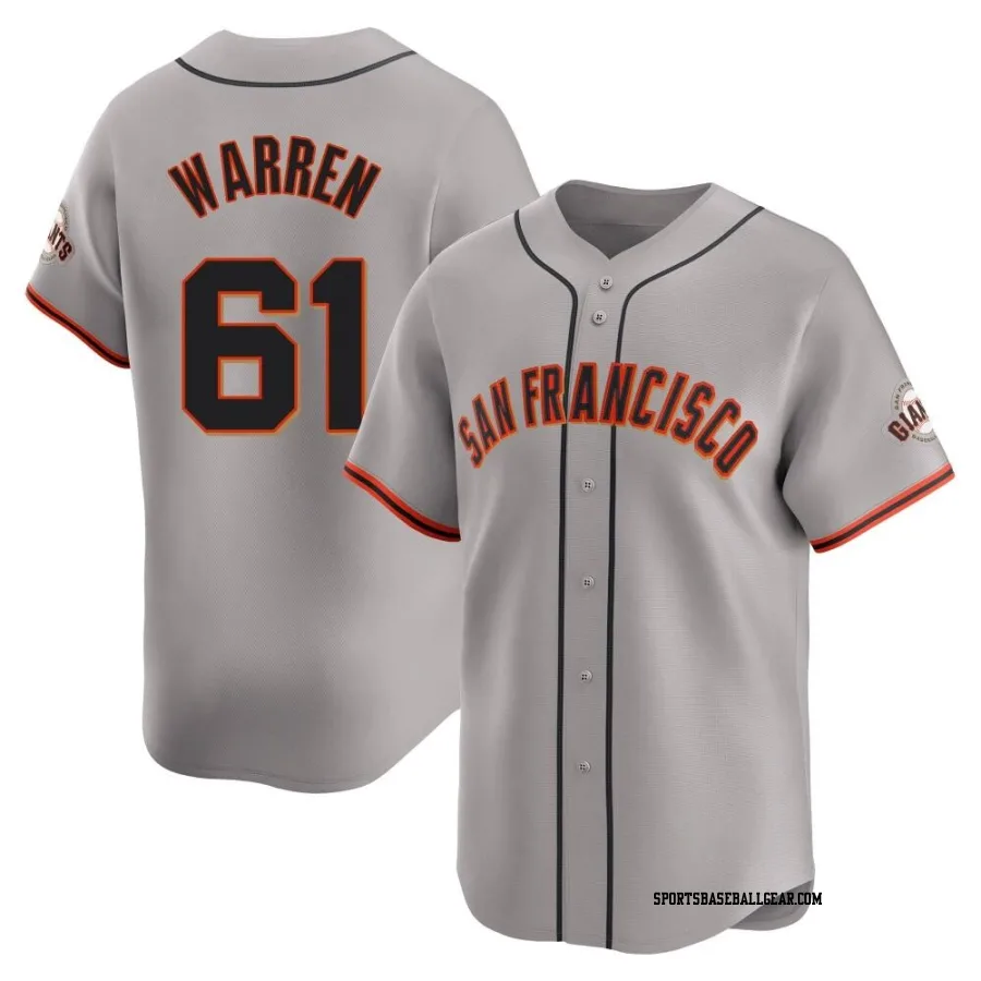 Austin Warren Youth San Francisco Giants Gray Limited Away Jersey