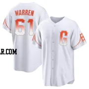 Austin Warren Youth San Francisco Giants White Replica 2021 City Connect Jersey