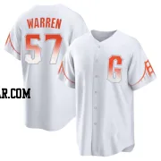 Austin Warren Youth San Francisco Giants White Replica 2021 City Connect Jersey