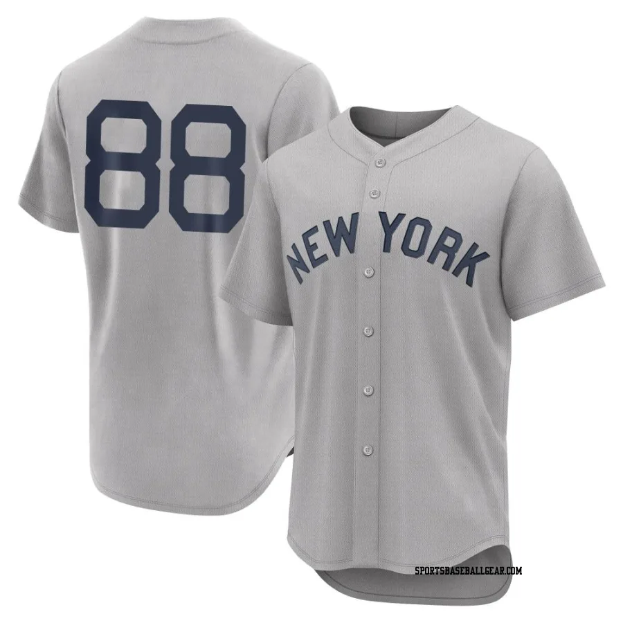 Austin Wells Men's New York Yankees Gray Authentic 2021 Field of Dreams Jersey