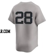 Austin Wells Men's New York Yankees Gray Limited Away 2nd Jersey