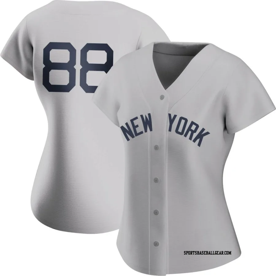 Austin Wells Women's New York Yankees Gray Authentic 2021 Field of Dreams Jersey