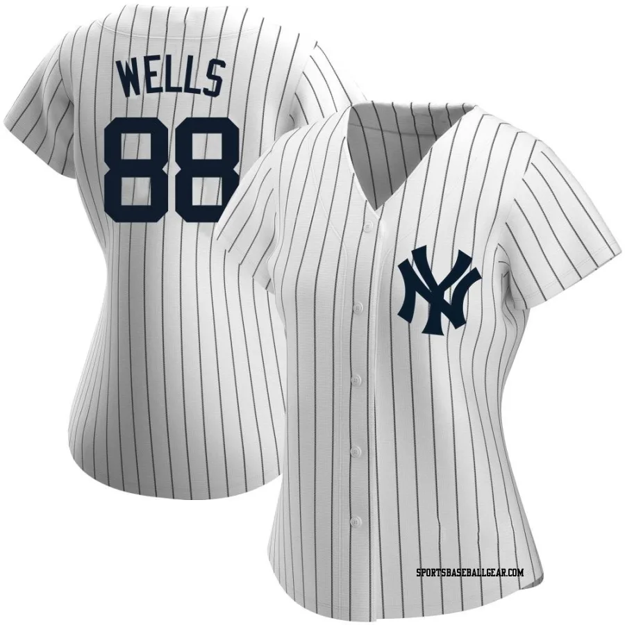 Austin Wells Women's New York Yankees White Authentic Home Name Jersey