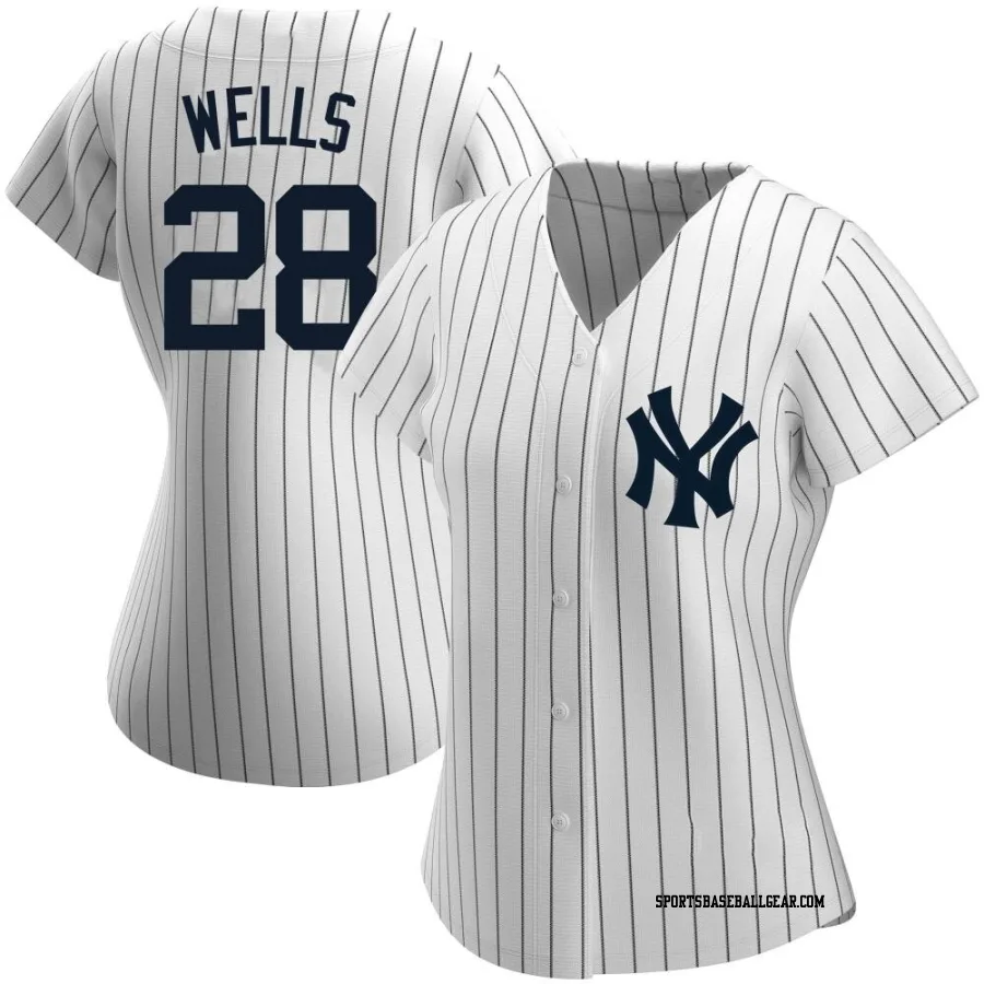 Austin Wells Women's New York Yankees White Authentic Home Name Jersey