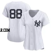 Austin Wells Women's New York Yankees White Limited Yankee Home 2nd Jersey