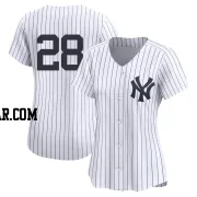 Austin Wells Women's New York Yankees White Limited Yankee Home 2nd Jersey