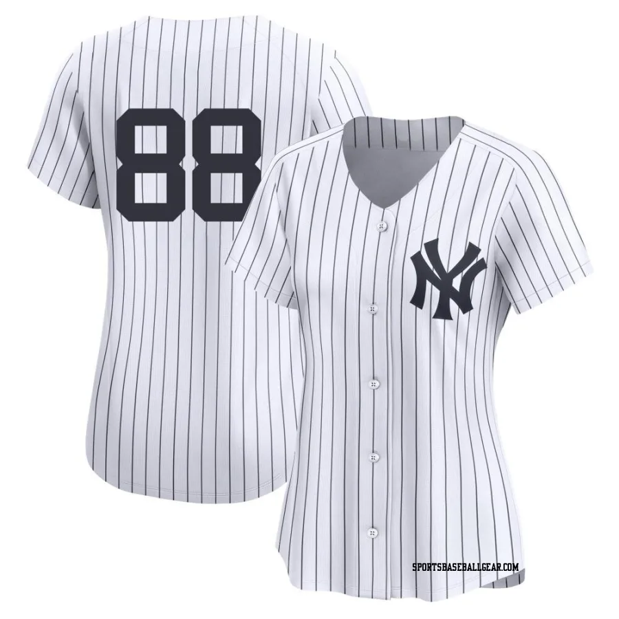 Austin Wells Women's New York Yankees White Limited Yankee Home 2nd Jersey