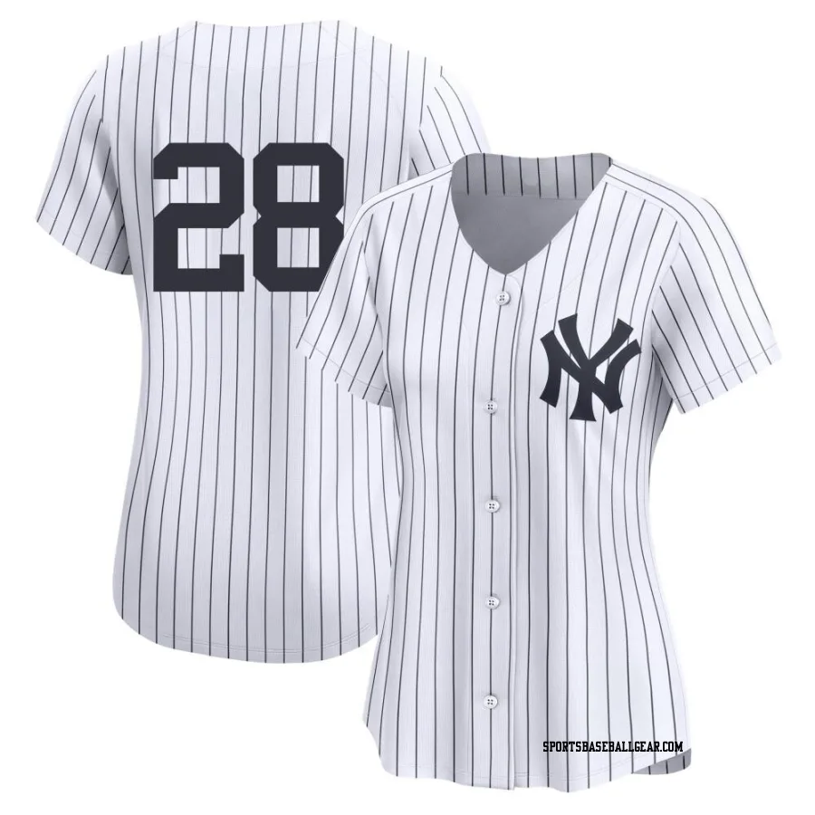 Austin Wells Women's New York Yankees White Limited Yankee Home 2nd Jersey