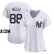 Austin Wells Women's New York Yankees White Limited Yankee Home Jersey