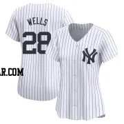 Austin Wells Women's New York Yankees White Limited Yankee Home Jersey