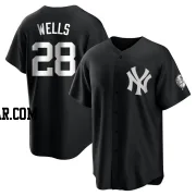 Austin Wells Youth New York Yankees Black/White Replica Jersey