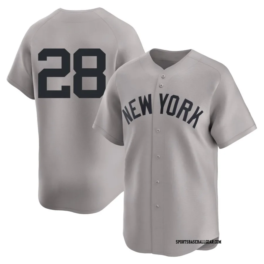 Austin Wells Youth New York Yankees Gray Limited Away 2nd Jersey