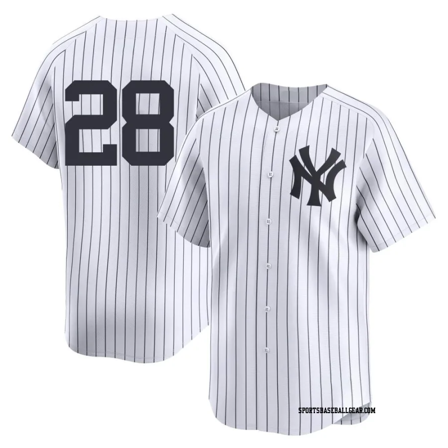 Austin Wells Youth New York Yankees White Limited Yankee Home 2nd Jersey