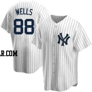 Austin Wells Youth New York Yankees White Replica Home Jersey