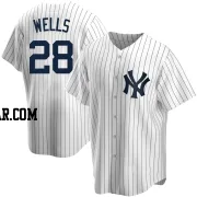 Austin Wells Youth New York Yankees White Replica Home Jersey