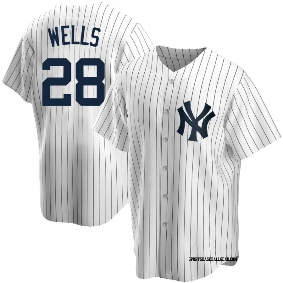 Austin Wells Youth New York Yankees White Replica Home Jersey