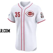 Austin Wynns Men's Cincinnati Reds White Elite Home Patch Jersey