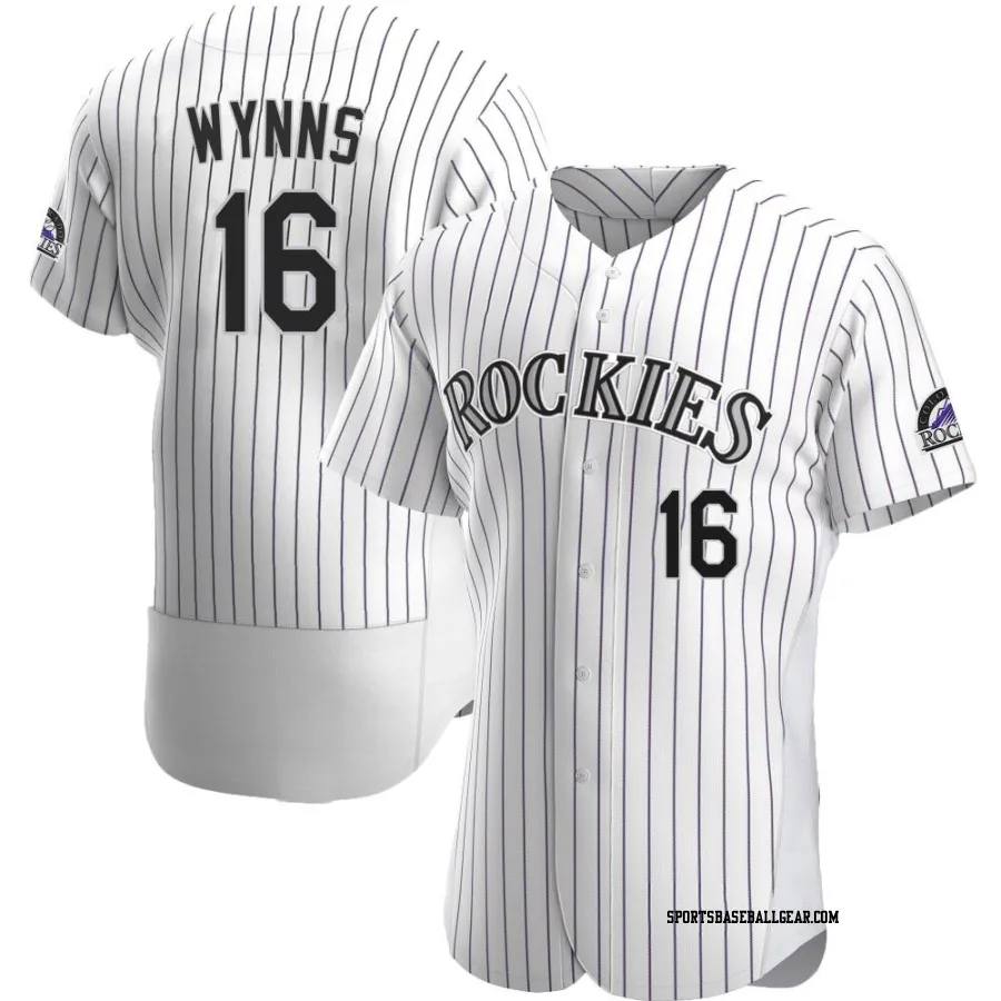 Austin Wynns Men's Colorado Rockies White Authentic Home Jersey