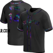 Austin Wynns Men's San Francisco Giants Black Holographic Replica Alternate Jersey