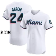 Avisail Garcia Men's Miami Marlins White Elite Home Jersey