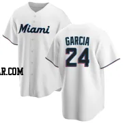 Avisail Garcia Men's Miami Marlins White Replica Home Jersey