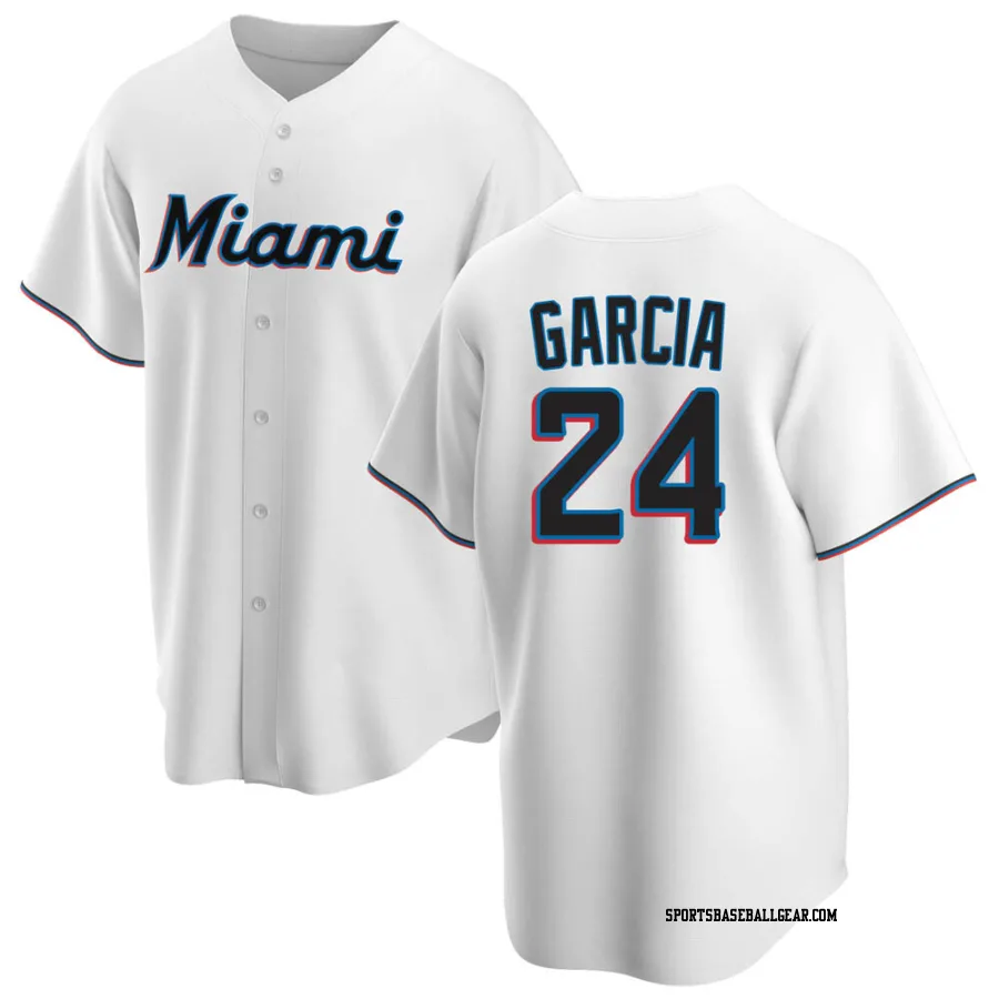 Avisail Garcia Men's Miami Marlins White Replica Home Jersey