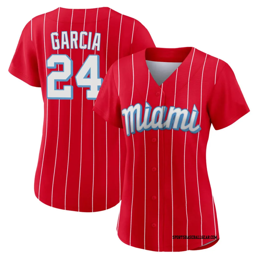 Avisail Garcia Women's Miami Marlins Red Replica 2021 City Connect Jersey