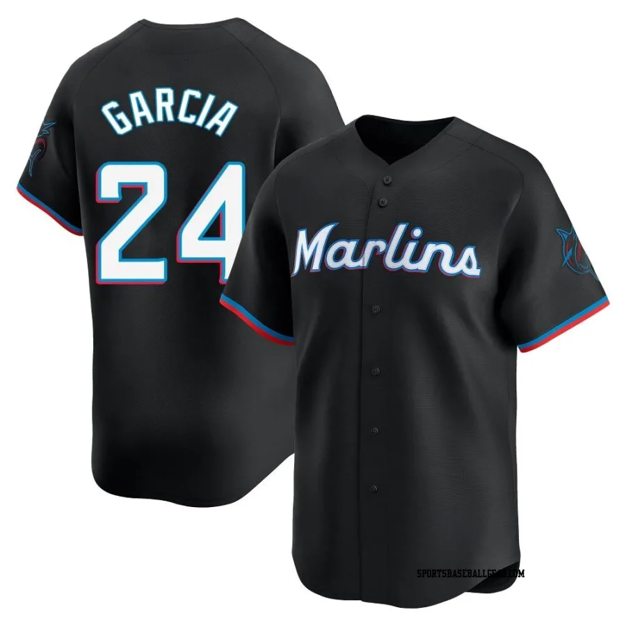 Avisail Garcia Youth Miami Marlins Black Limited Alternate Jersey