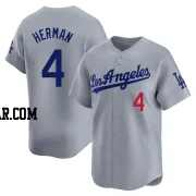 Babe Herman Men's Los Angeles Dodgers Gray Limited Away Jersey